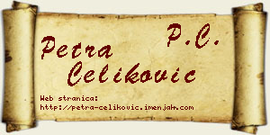 Petra Čeliković vizit kartica